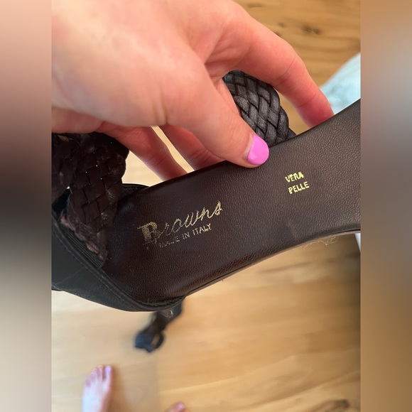 Browns - Black Leather Sandals - Picture 7 of 9